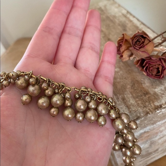 Pretty Vintage Gold Pearl Clustered Necklace - Picture 8 of 9